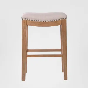 Oakwood Counter stool Beige W/Studs by OneWorld Collection, a Bar Stools for sale on Style Sourcebook
