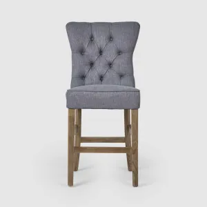 Storm Grey Counter Chair with Buttons by OneWorld Collection, a Bar Stools for sale on Style Sourcebook