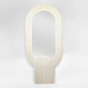 MRD Uli Floor Mirror Ecru by MRD Home, a Mirrors for sale on Style Sourcebook