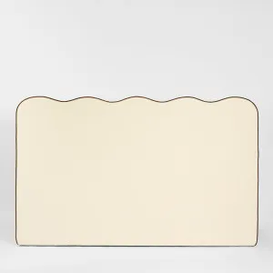 Avoca Bedhead King Ivory with Chocolate Piping by OneWorld Collection, a Bed Heads for sale on Style Sourcebook