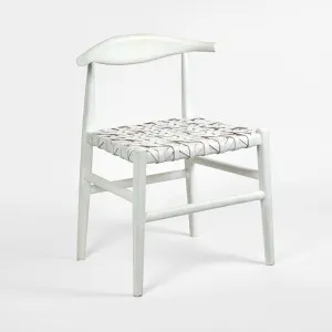 Sorren Dining Chair White Leather by MRD Home, a Dining Chairs for sale on Style Sourcebook