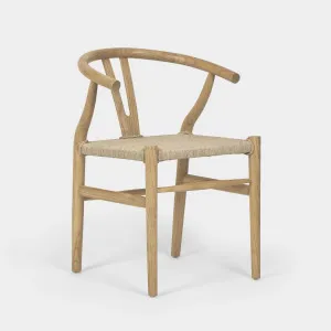 Arc Wishbone Dining Chair Natural by MRD Home, a Dining Chairs for sale on Style Sourcebook
