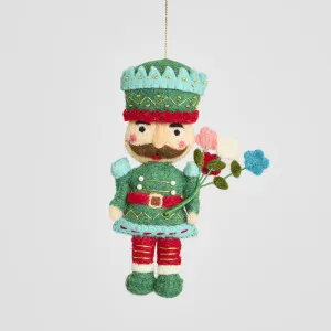 Douare Felt Nutcracker Hanging Decoration by Vixen & Velvet, a Christmas for sale on Style Sourcebook