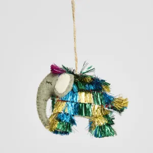 Shaggy Elephant Hanging Tree Decoration by Vixen & Velvet, a Christmas for sale on Style Sourcebook