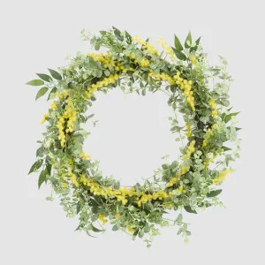 Wattle Eucalyptus Leaf Wreath 55cm by Vixen & Velvet, a Christmas for sale on Style Sourcebook