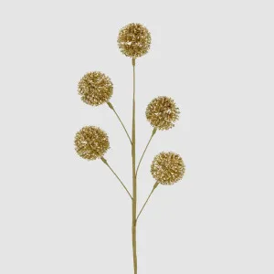 Glitter Pompom Spray Gold by Vixen & Velvet, a Christmas for sale on Style Sourcebook