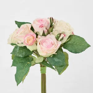 Rose Bouquet 23cm Pink & Cream by Florabelle Living, a Plants for sale on Style Sourcebook