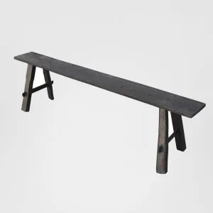 Long timber vintage Bench Black by Florabelle Living, a Ottomans for sale on Style Sourcebook