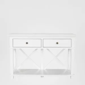 Sorrento Hamptons 130cm 2 Drawer Console White by OneWorld Collection, a Console Table for sale on Style Sourcebook