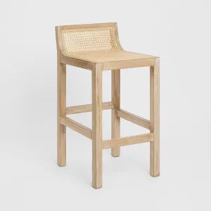 Amalfi Wood & Rattan Counter Stool Natural by OneWorld Collection, a Bar Stools for sale on Style Sourcebook
