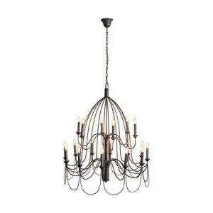 Taupe Chandelier Large by OneWorld Collection, a Pendant Lighting for sale on Style Sourcebook