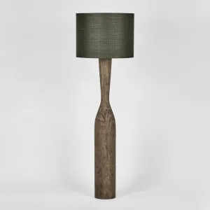 Callum Timber Floor Lamp Base With Black Shade by MRD Home, a Floor Lamps for sale on Style Sourcebook