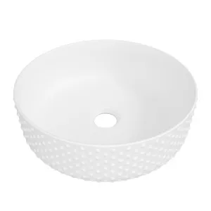 Allure Dimple Ceramic Basin 360mm White Matte by Timberline, a Basins for sale on Style Sourcebook