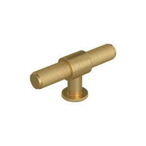 Duke T Bar 80mm Brushed Gold Handle by Timberline, a Cabinet Hardware for sale on Style Sourcebook