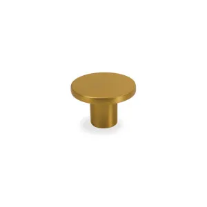 Flat Knob 26mm Brushed Gold Handle by Timberline, a Cabinet Hardware for sale on Style Sourcebook