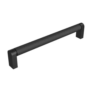 Knurled Bar 202mm Black Handle by Timberline, a Cabinet Hardware for sale on Style Sourcebook