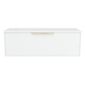 Elwood Vanity 1200mm Centre WG Basin SilkSurface AC Top Wall hung, White Satin by Timberline, a Vanities for sale on Style Sourcebook