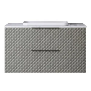 Henley Vanity 1050mm Centre WG Basin SilkSurface AC Top Wall hung, Steel Grey Satin by Timberline, a Vanities for sale on Style Sourcebook