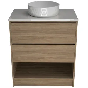 Kansas Vanity 750mm Centre WG Basin SilkSurface AC Top Floor standing, Elegant Oak by Timberline, a Vanities for sale on Style Sourcebook