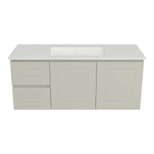 Nevada Classic Vanity 1200mm Centre Bowl Alpha Top Wall hung, Grey Beige Satin by Timberline, a Vanities for sale on Style Sourcebook