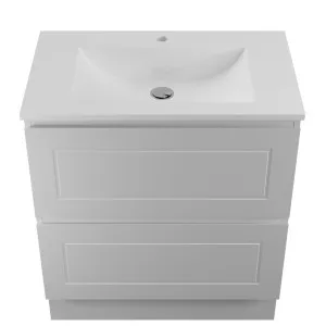 Nevada Plus Classic Vanity 750mm Centre Bowl Regal Top Floor standing, White Satin by Timberline, a Vanities for sale on Style Sourcebook