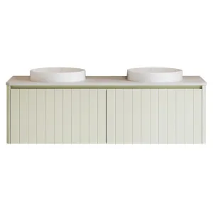 Saba Vanity 1500mm Double WG Basins SilkSurface AC Top Wall hung, Upgraded, Light Pistachio Satin by Timberline, a Vanities for sale on Style Sourcebook