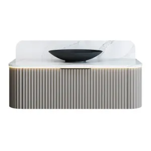 Santos Vanity 1200mm Centre WG Basin SilkSurface AC Top Wall hung, Updated, Dark Grey Satin by Timberline, a Vanities for sale on Style Sourcebook