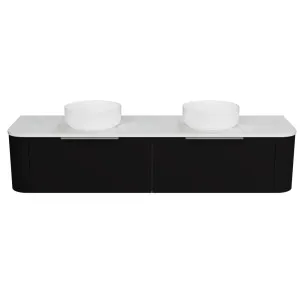 Santos Vanity 1800mm Double WG Basins SilkSurface AC Top Wall hung, Black Satin by Timberline, a Vanities for sale on Style Sourcebook