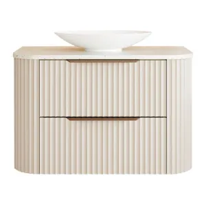 Socoa Vanity 900mm Centre WG Basin SilkSurface AC Top Wall hung, Grey Beige Satin by Timberline, a Vanities for sale on Style Sourcebook