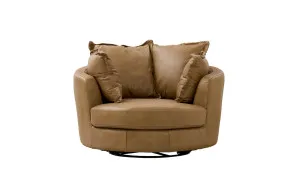 Cuddle leather swivel chair by Focus On Furniture, a Sofas for sale on Style Sourcebook