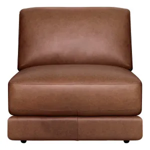 Temple Sofa Single Extension in Urbane Leather Dark Brown by OZ Design, a Sofas for sale on Style Sourcebook
