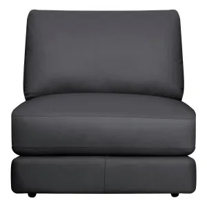Temple Sofa Single Extension in Leather Black by OZ Design, a Sofas for sale on Style Sourcebook