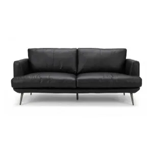 Delma 2.5 Seater Leather Sofa, Mountain Black by Schots, a Sofas for sale on Style Sourcebook