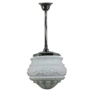 Premier 12'' Opal Matte Rod Set 3/4'' x 1/2m, Chrome by Lighting Inspirations, a Pendant Lighting for sale on Style Sourcebook