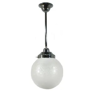 Sheffield 8'' on Rod Set 1/2'' x 1/2m, Chrome by Lighting Inspirations, a Lighting Accessories for sale on Style Sourcebook