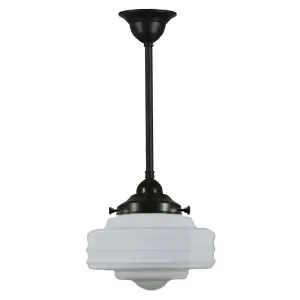 Detroit 8'' Opal Matte on Rod Set 1/2" x 1/2m, Patina by Lighting Inspirations, a Pendant Lighting for sale on Style Sourcebook