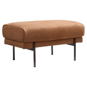 Savona 85x50x45cm Leather Ottoman, Chestnut by Schots, a Ottomans for sale on Style Sourcebook