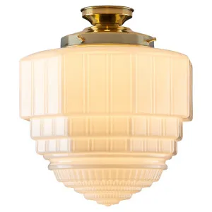 St Helens Opal Gloss Shade Batten Fix - Polished Brass by Lighting Inspirations, a Spotlights for sale on Style Sourcebook