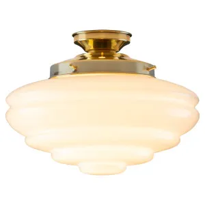 Chateau Opal Gloss Glass Batten Fix, Polished Brass by Lighting Inspirations, a Pendant Lighting for sale on Style Sourcebook