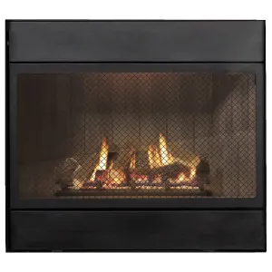 Legend Nexus DV36 Gas Log Fire with Horizontal Flue Kit & Remote, Black by Schots, a Fireplaces for sale on Style Sourcebook