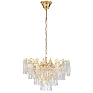 Telbix Doreza Modern Luxe 4 Light Crystal Pendant - Gold by Telbix, a Chandeliers for sale on Style Sourcebook