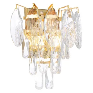 Telbix Doreza Modern Luxe Crystal Wall Light - Gold by Telbix, a Wall Lighting for sale on Style Sourcebook