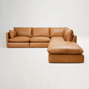 Loft Mini Leather Right Corner Sofa, Grange Tan, by Lounge Lovers by Lounge Lovers, a Sofas for sale on Style Sourcebook
