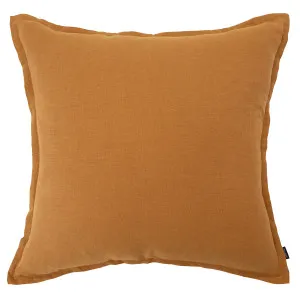 Blair Mustard Linen Cushion - 60x60cm by Urban Road, a Cushions, Decorative Pillows for sale on Style Sourcebook