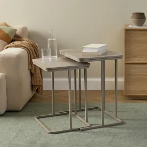 Mikkel Nesting Side Tables - Stone - Mocka by Mocka., a Side Table for sale on Style Sourcebook
