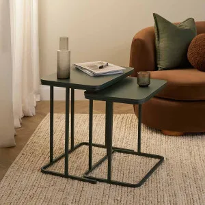 Mikkel Nesting Side Tables - Dark Green - Mocka by Mocka., a Side Table for sale on Style Sourcebook