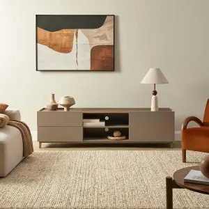 Murphy Entertainment Unit - Stone/Walnut - Mocka by Mocka., a Entertainment Units & TV Stands for sale on Style Sourcebook