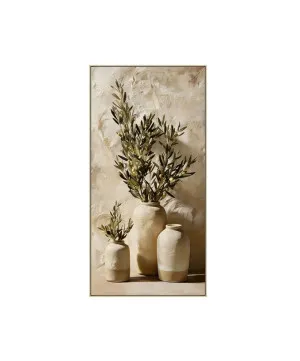 Olive Elegance Wall Art Canvas 140cm x 70cm by Luxe Mirrors, a Prints for sale on Style Sourcebook