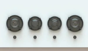Pitt Natural Gas Cooktop DANAU-BLK by Pitt, a Cooktops for sale on Style Sourcebook