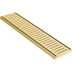 Lauxes NXT14 Grate Gold 5600x100x14 by BEAUMONTS, a Shower Grates & Drains for sale on Style Sourcebook